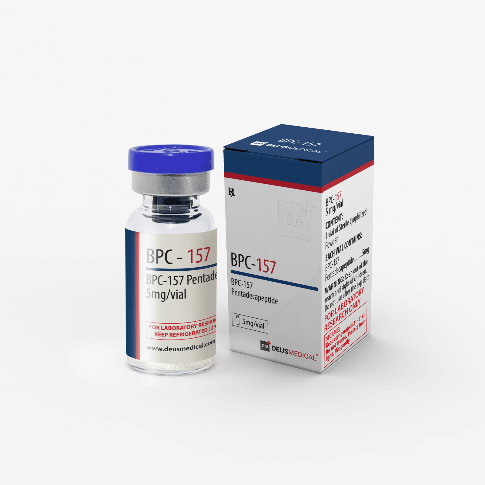 BPC-157 – 5mg/vial – BPC-157 Pentadecapeptide – Deus Medical